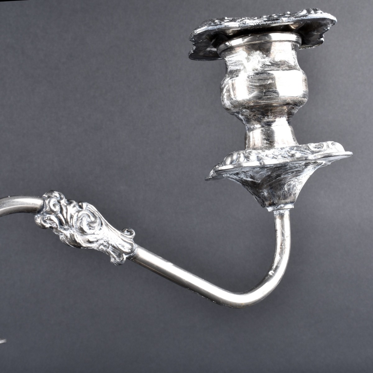 Pair Silver Plated Candelabra