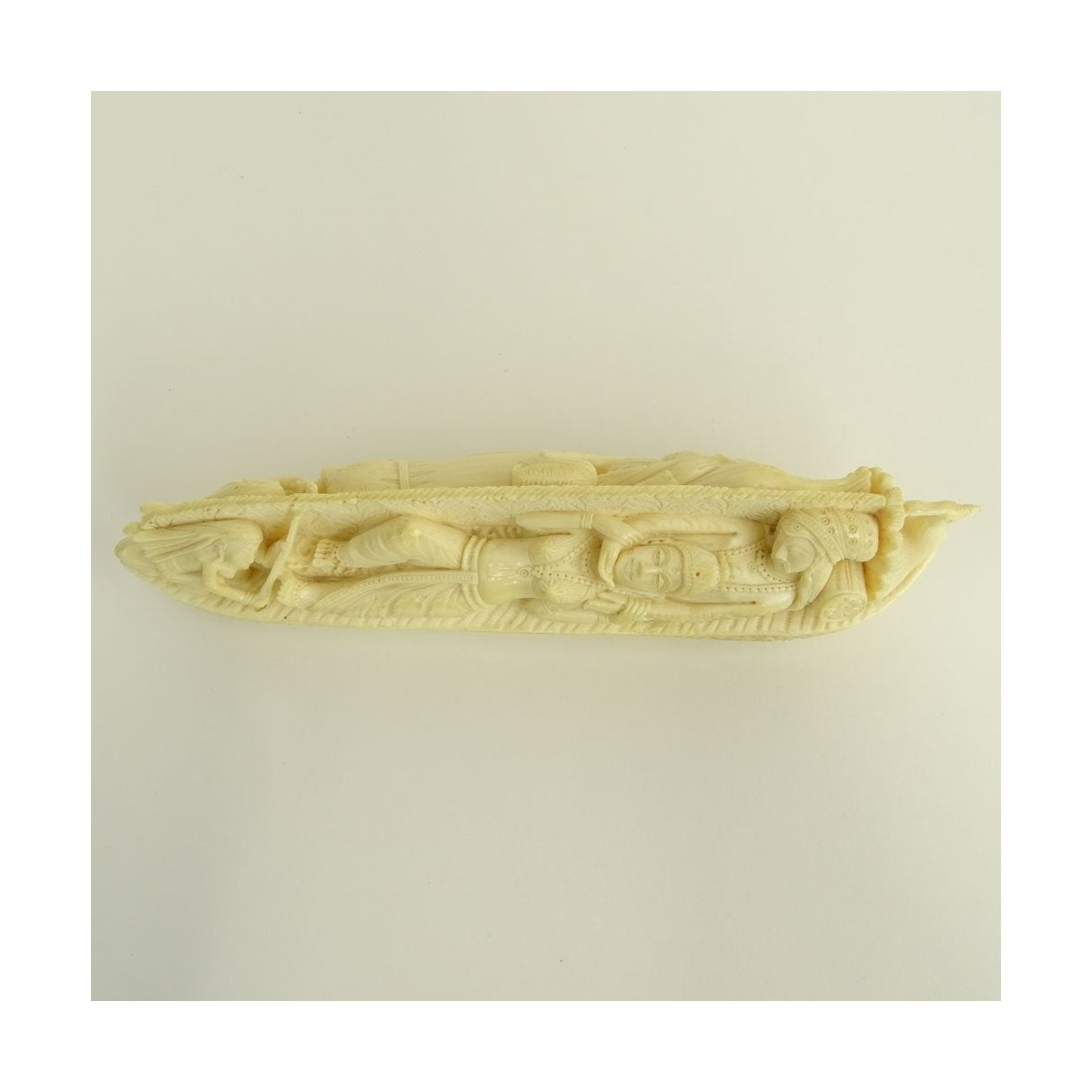 Antique Indian Carving Depicting a Canoe