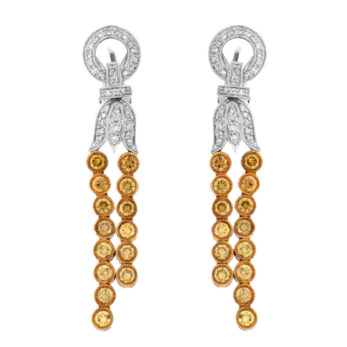 Diamond and 18K Earrings