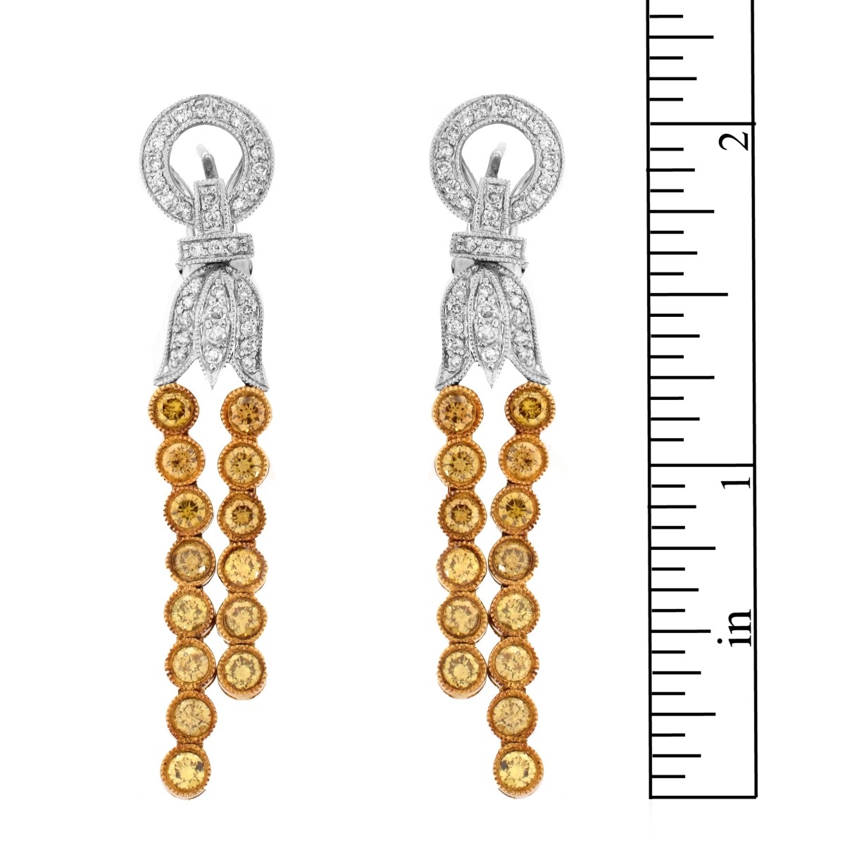 Diamond and 18K Earrings