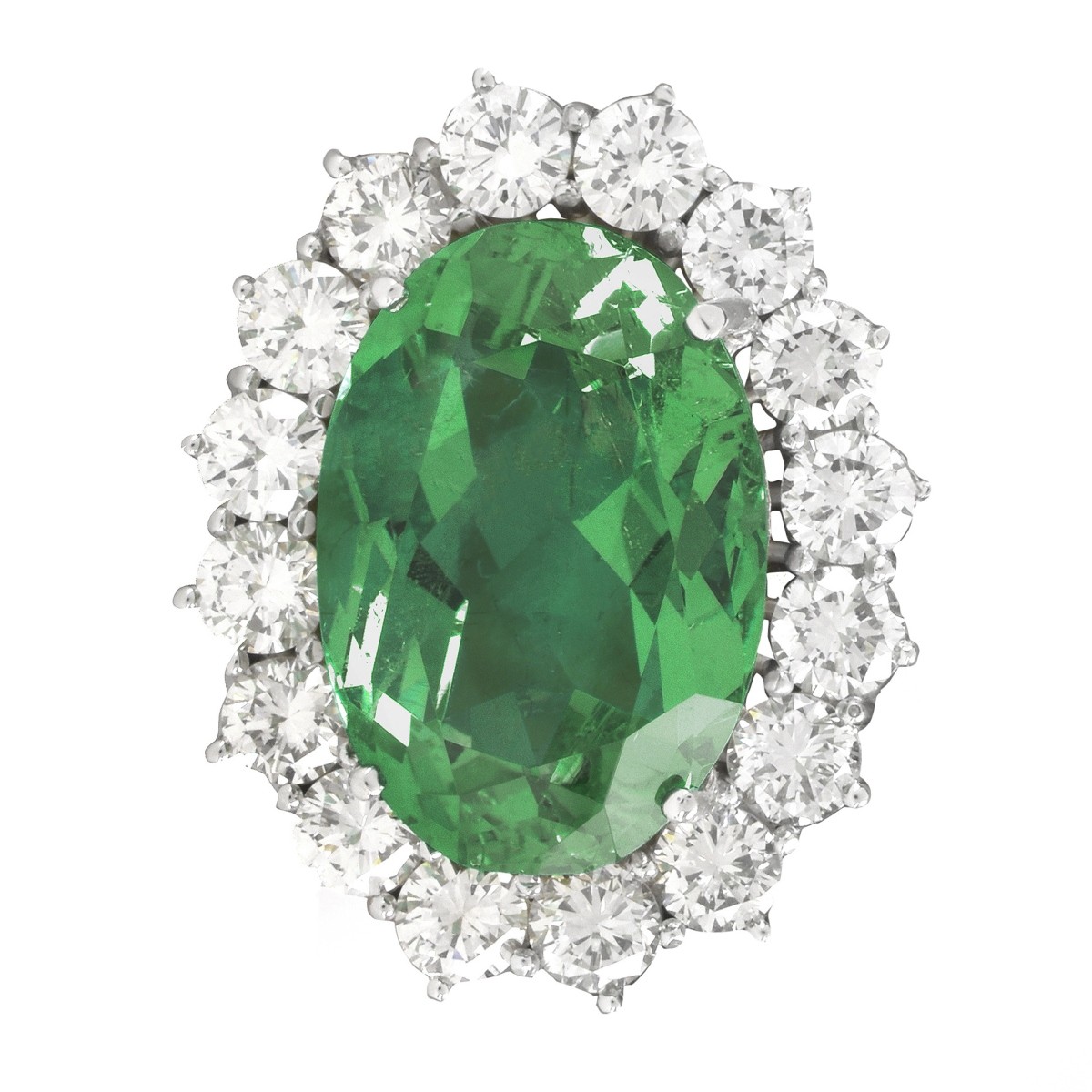 GIA Emerald, Diamond and 18K Ring