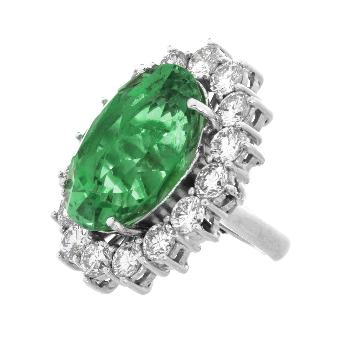 GIA Emerald, Diamond and 18K Ring