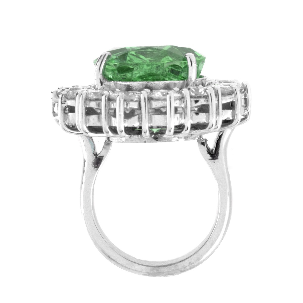 GIA Emerald, Diamond and 18K Ring