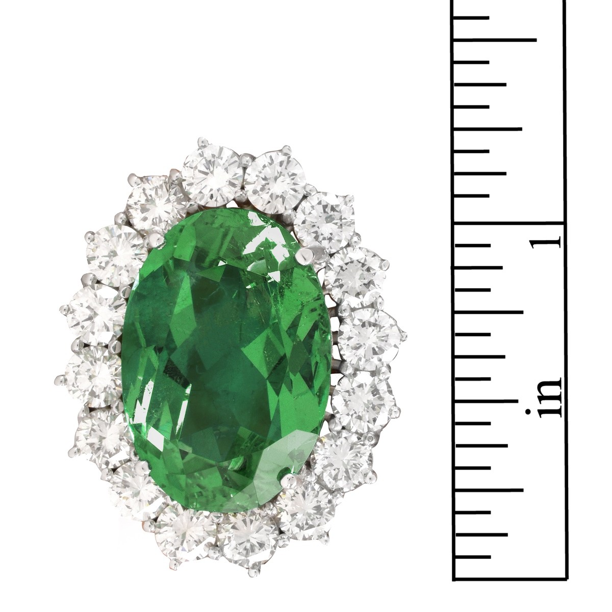 GIA Emerald, Diamond and 18K Ring