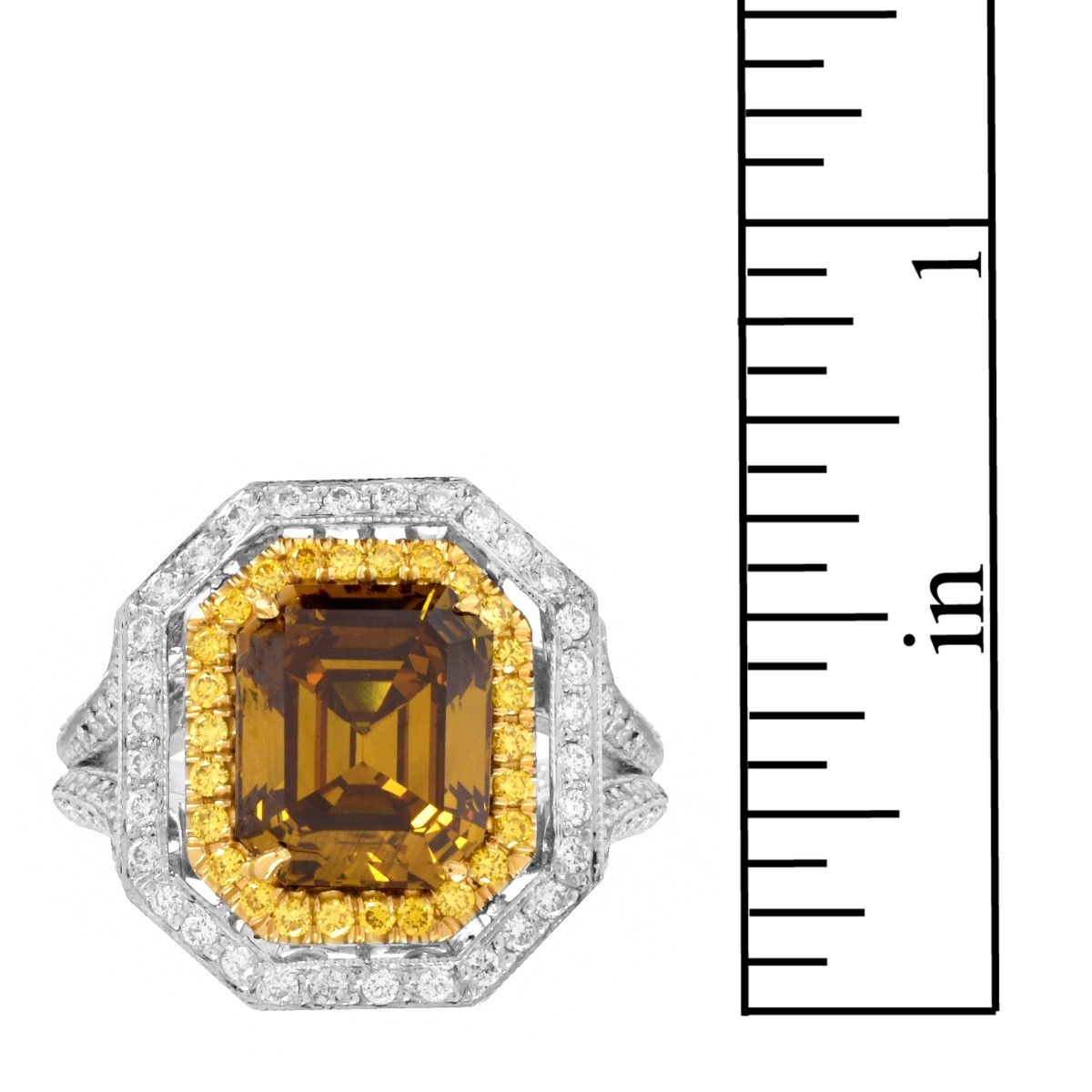 GIA Diamond, Platinum and 18K Ring