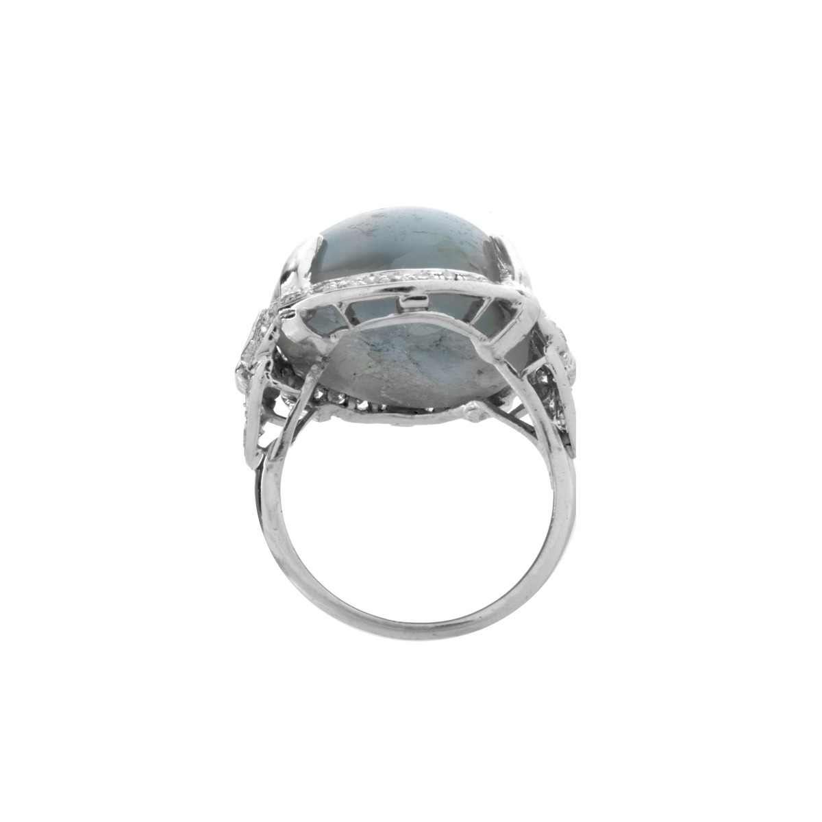 Art Deco Star Sapphire and Diamond Ring