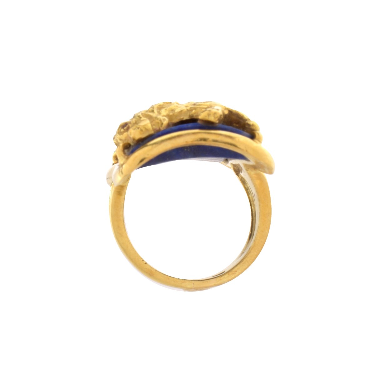 Lapis Lazuli and 18K Lion Ring