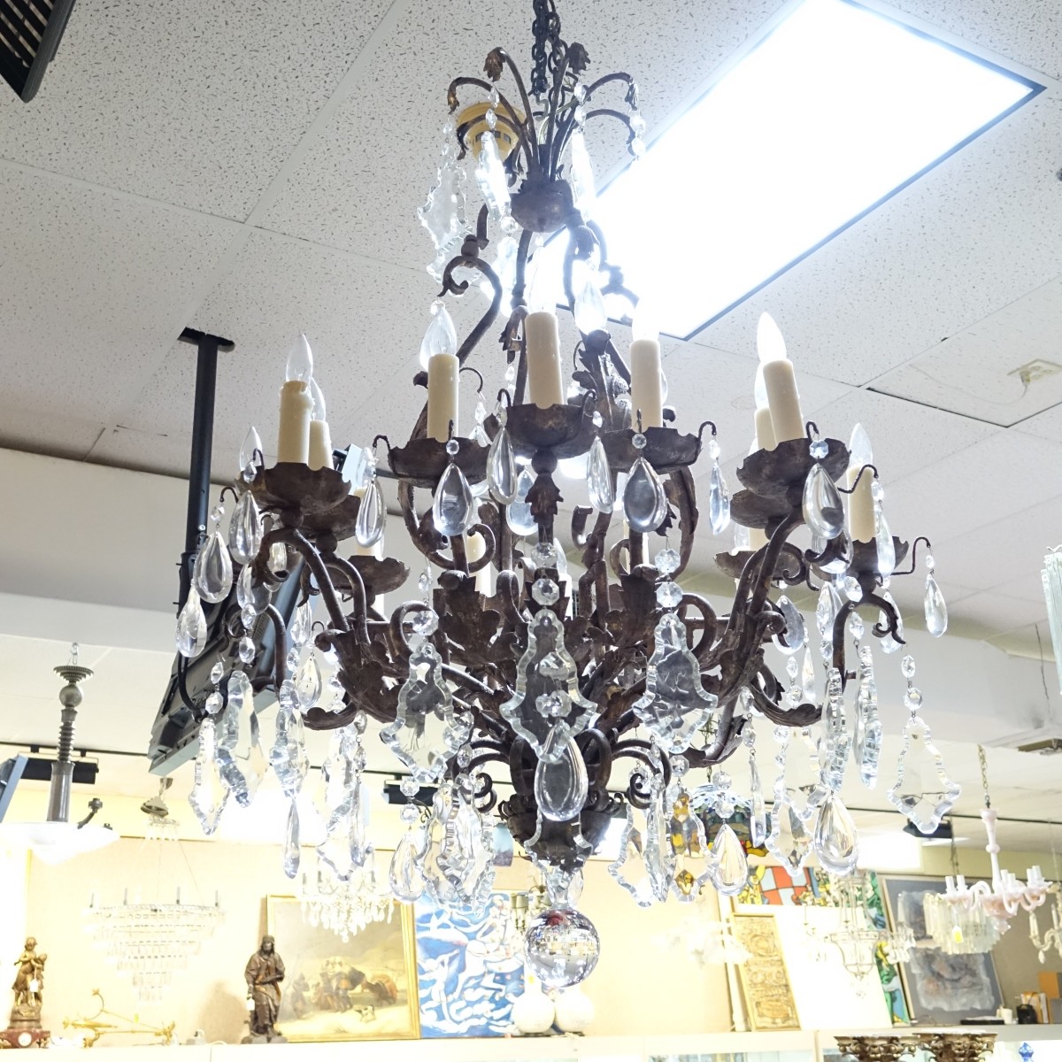 Large French style Crystal Chandelier