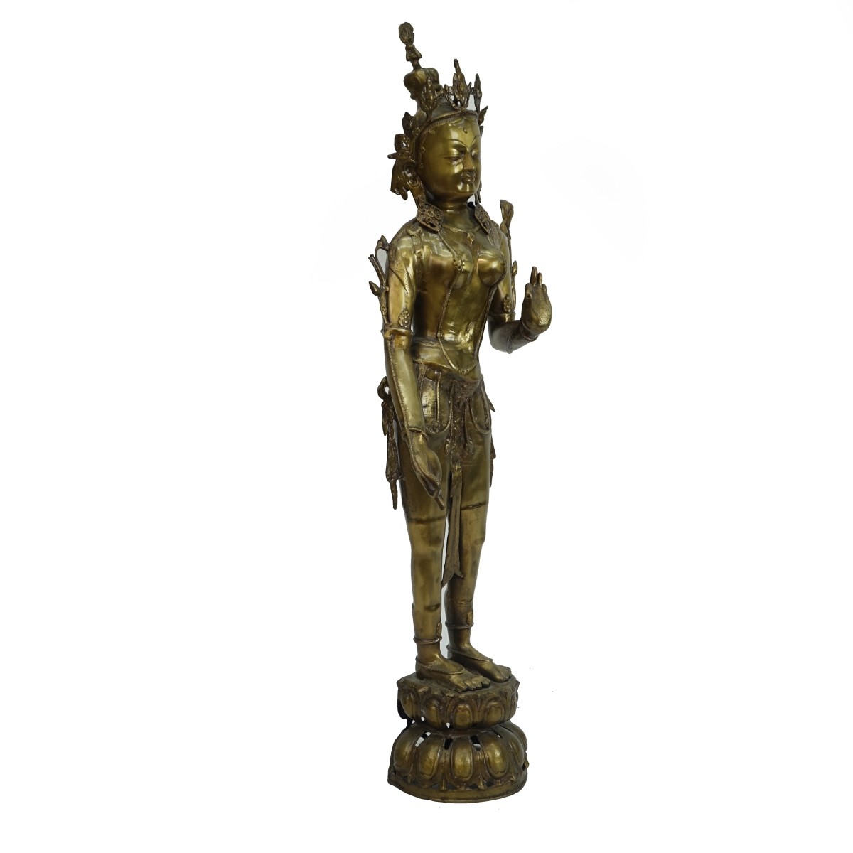 Pair of Life Size Thai Bronze Dancers