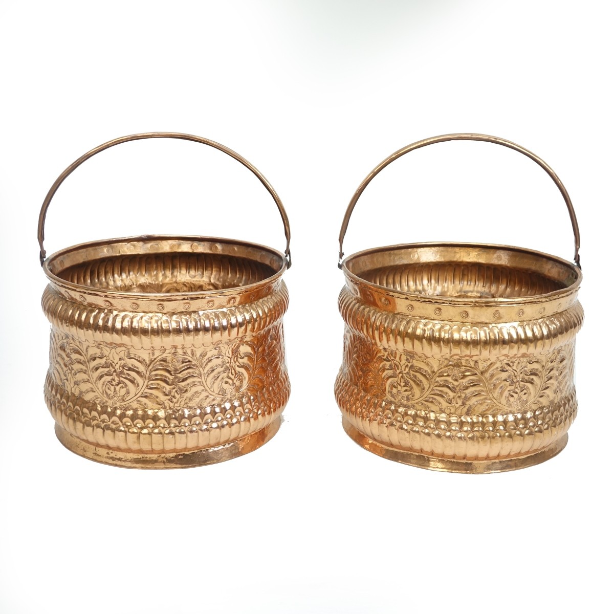 Pair of Vintage Middle Eastern Handled Buckets