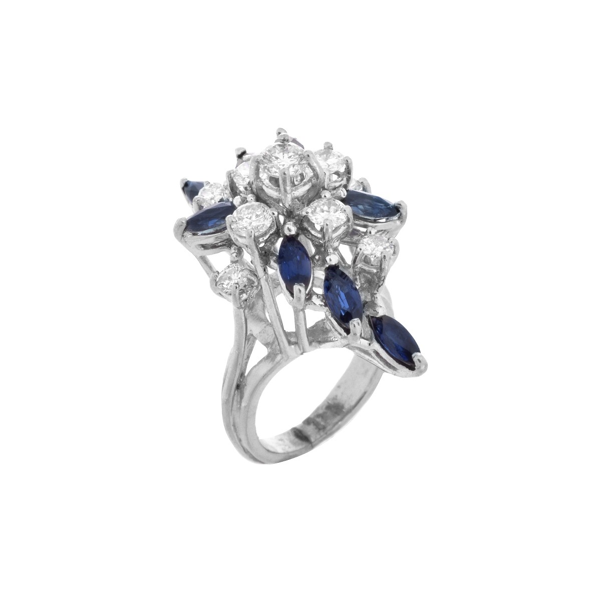 Diamond, Sapphire and 14K Ring