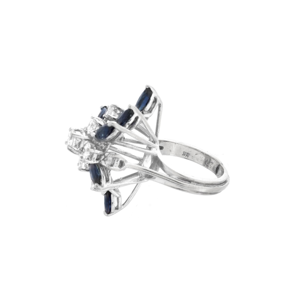 Diamond, Sapphire and 14K Ring