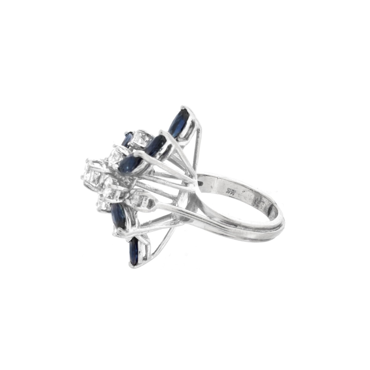 Diamond, Sapphire and 14K Ring