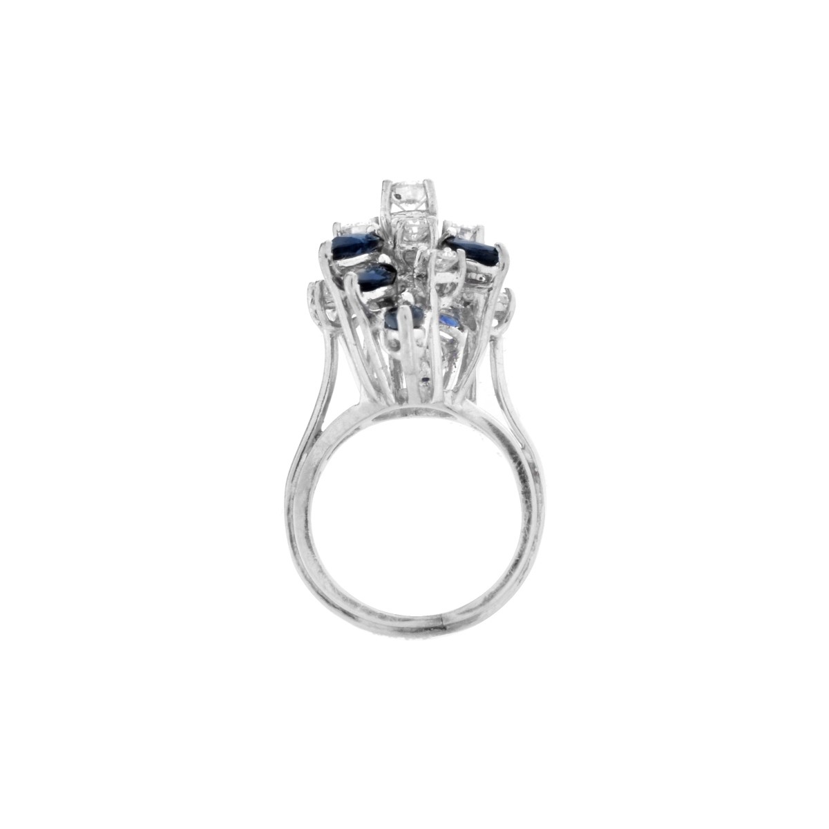 Diamond, Sapphire and 14K Ring