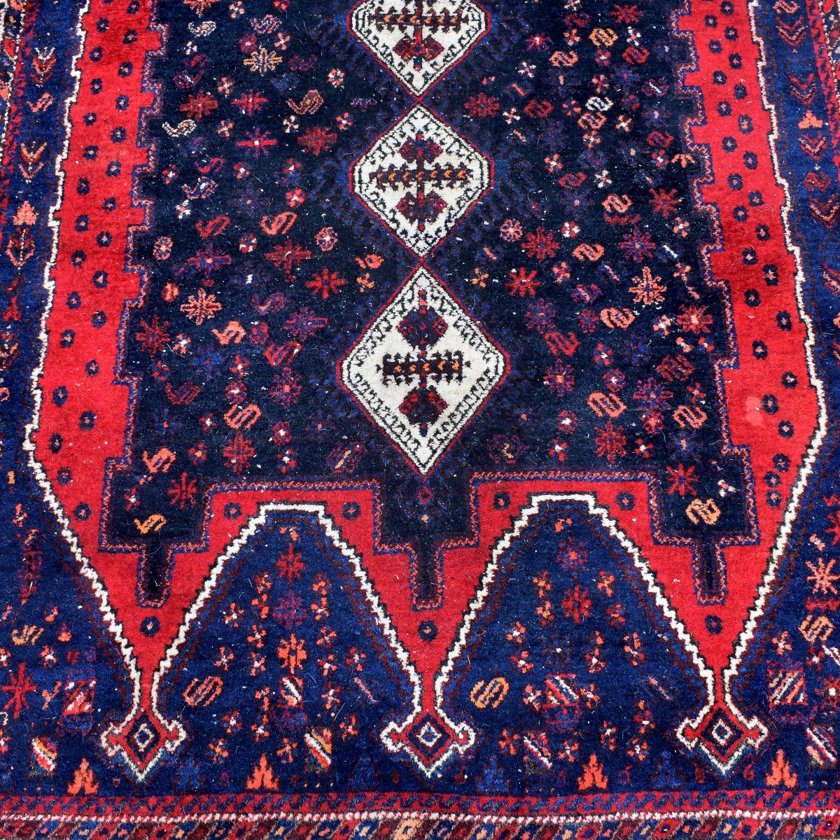 Semi Antique Middle Eastern Tribal Wool Rug