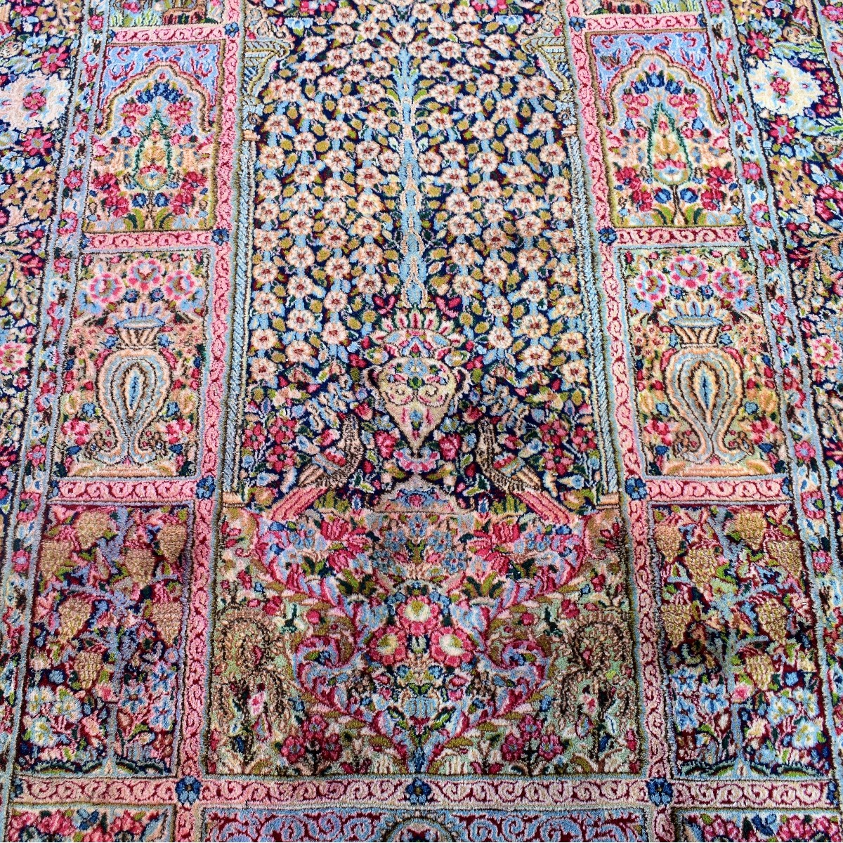 Semi Antique Persian Keshan "Tree of Life" Rug