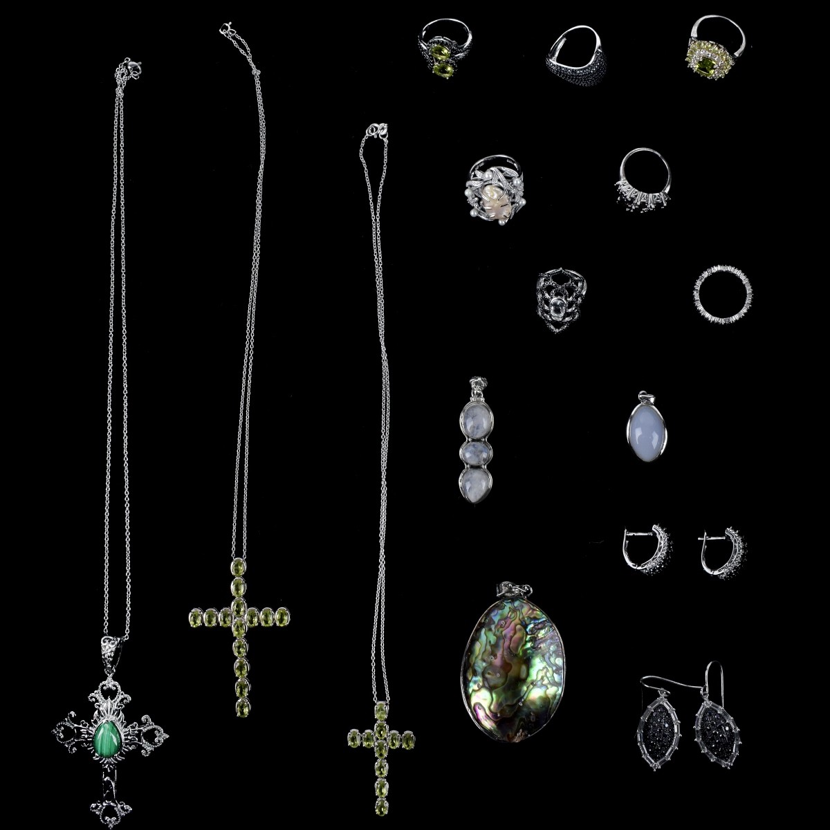 Collection of Sterling and Gemstone Jewelry