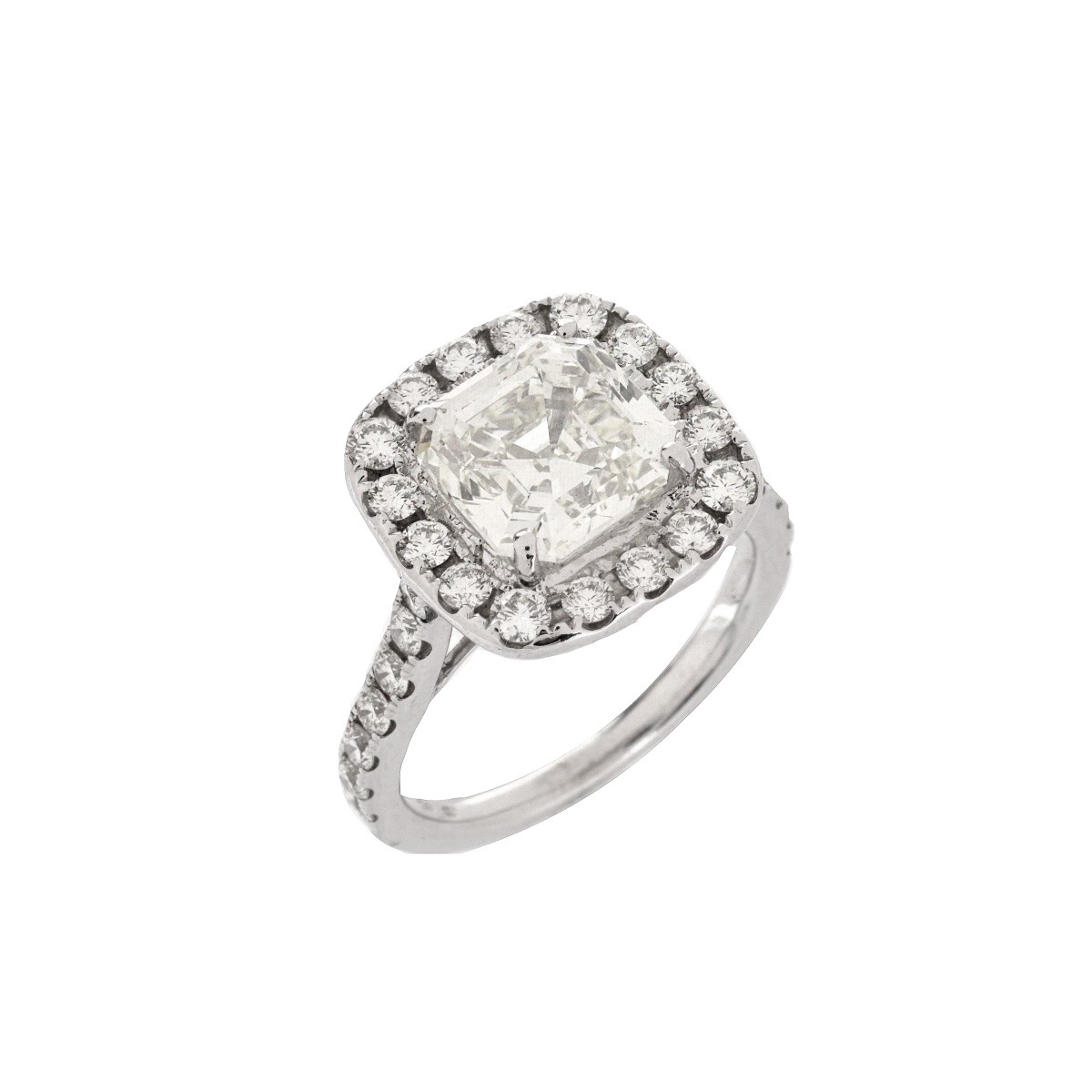 3.54 Carat Diamond and 18K Ring