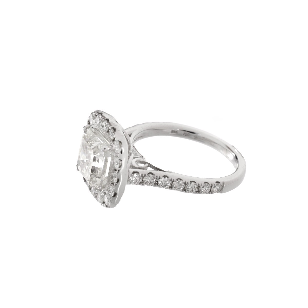 3.54 Carat Diamond and 18K Ring