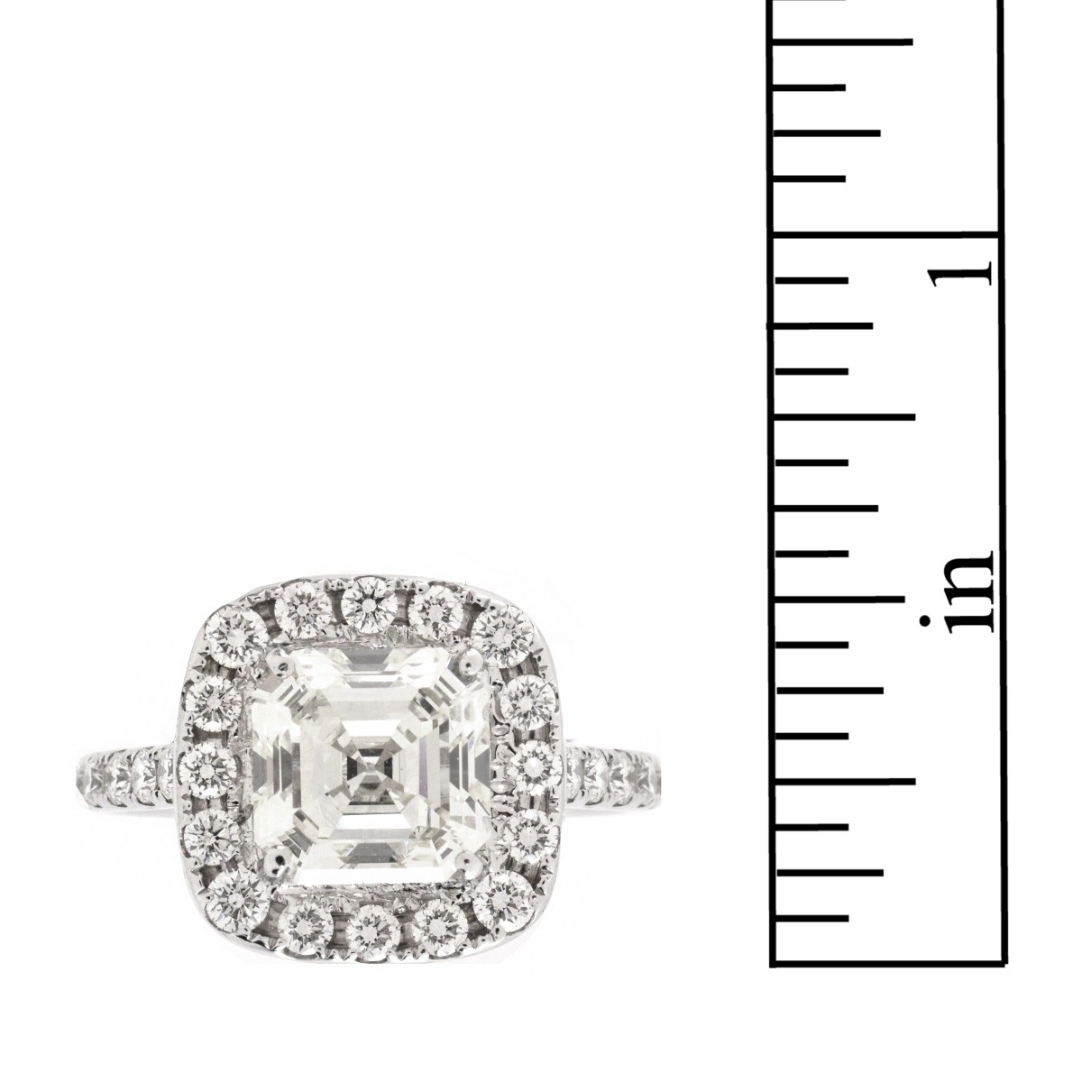 3.54 Carat Diamond and 18K Ring