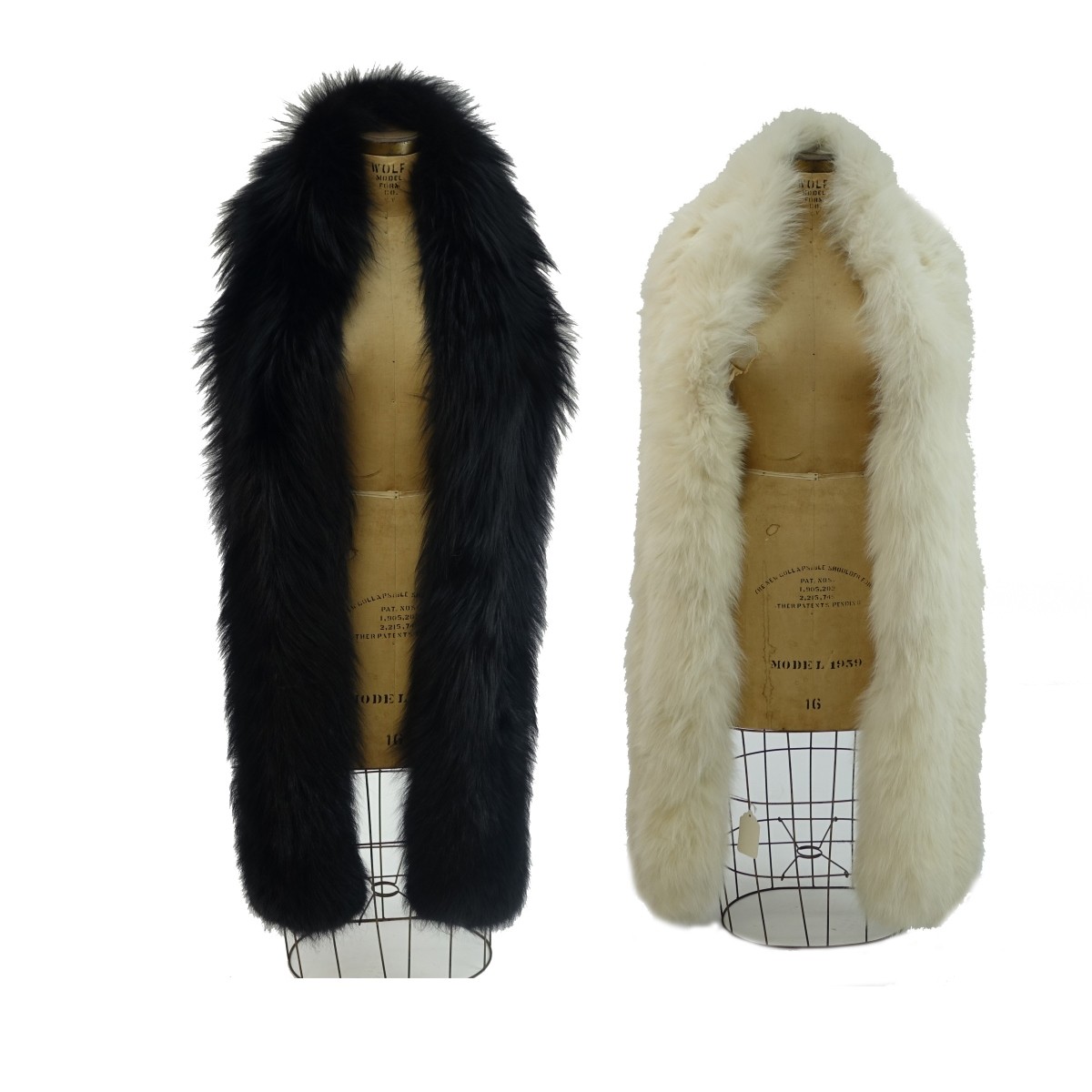 Two Vintage Fox Fur Boas