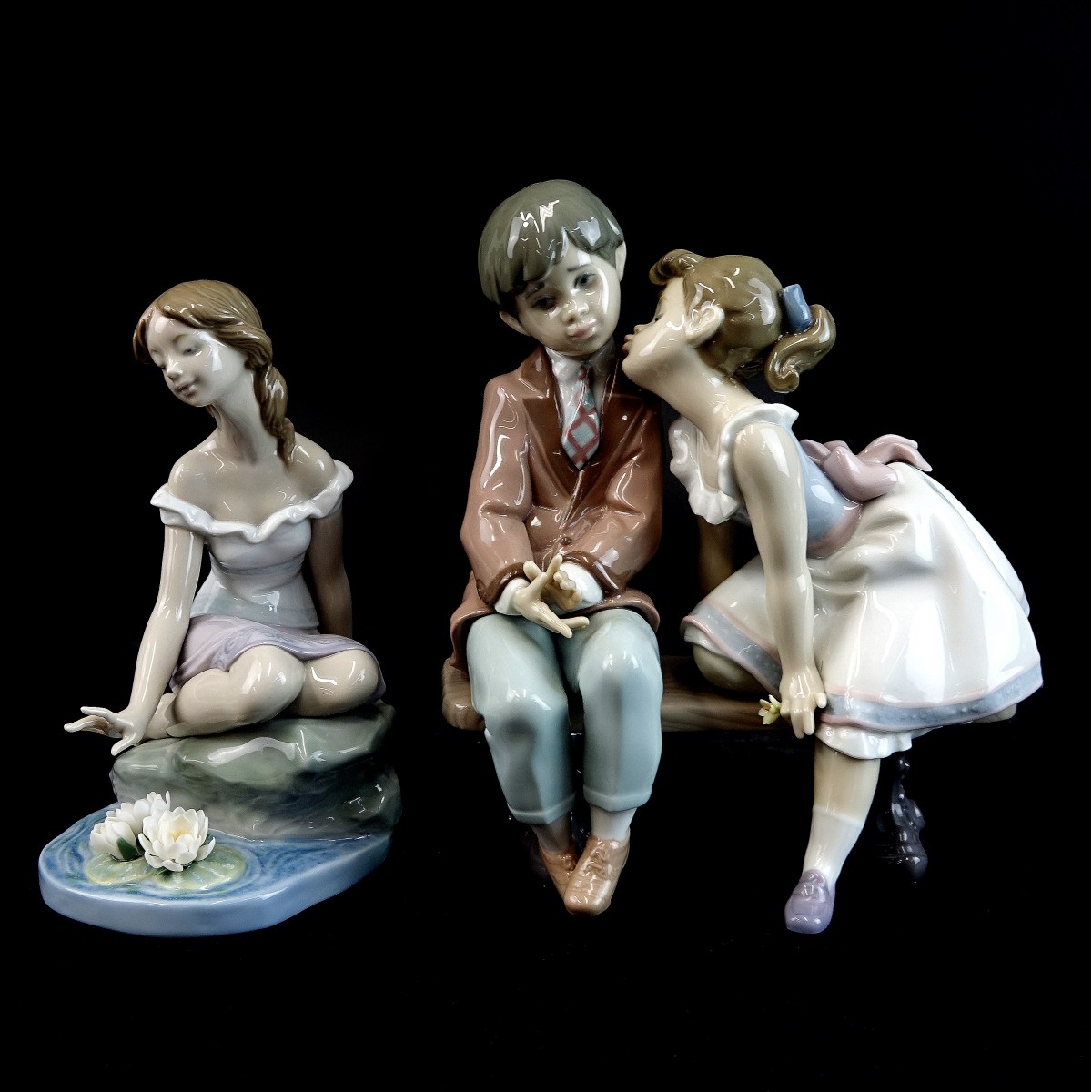 Two (2) Lladro Glazed Porcelain Figurines