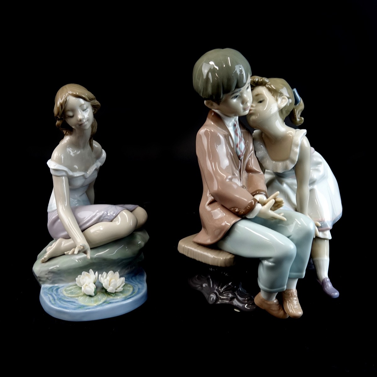 Two (2) Lladro Glazed Porcelain Figurines