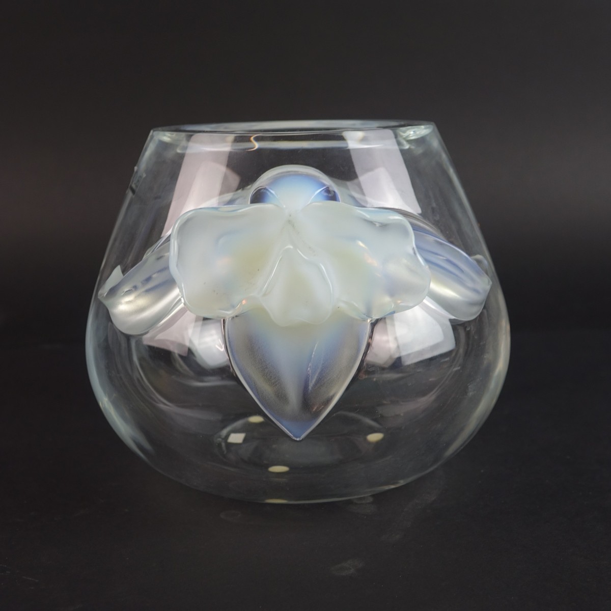 Lalique "Orchidee" Crystal Vase