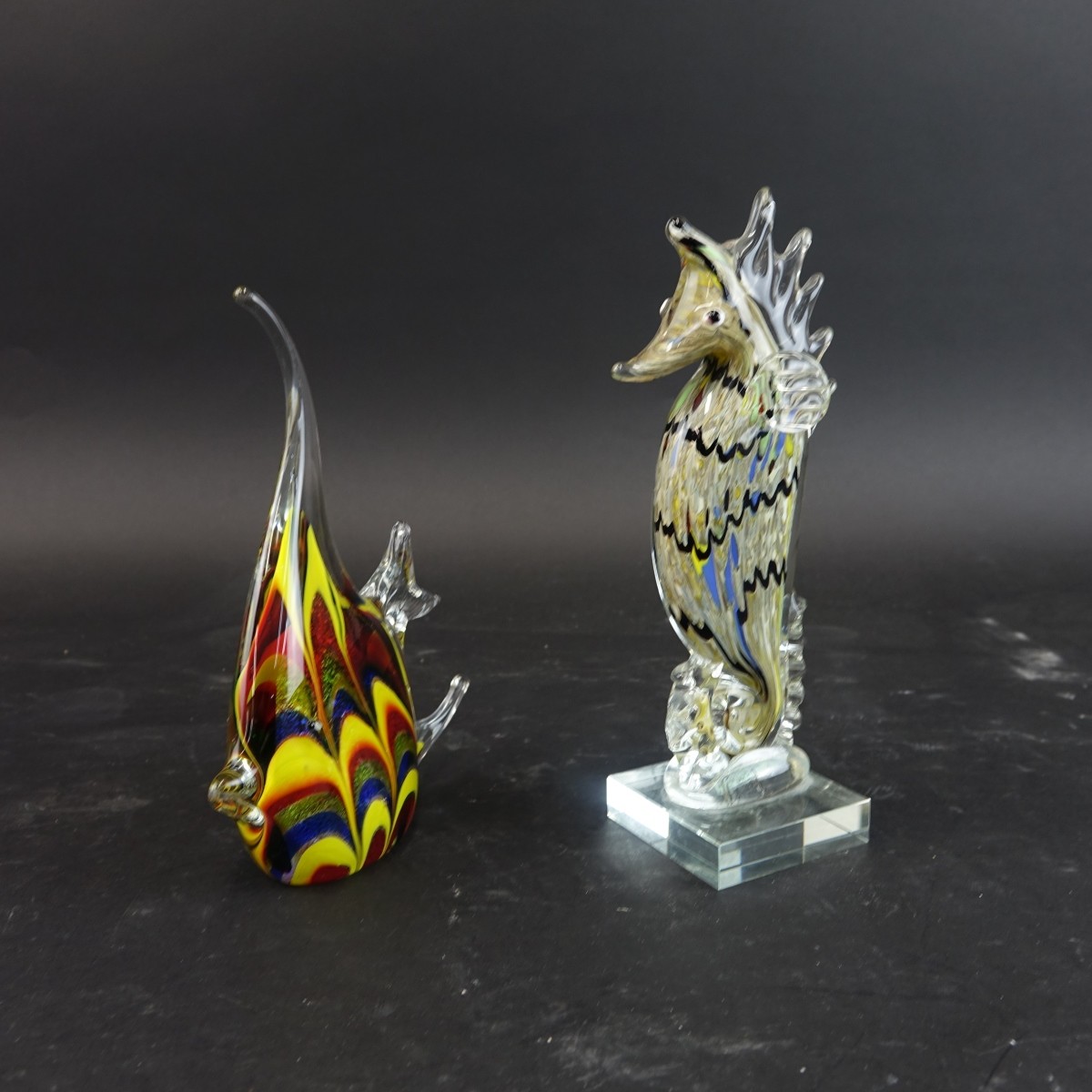 Two (2) Mid Century Murano Art Glass Figurines