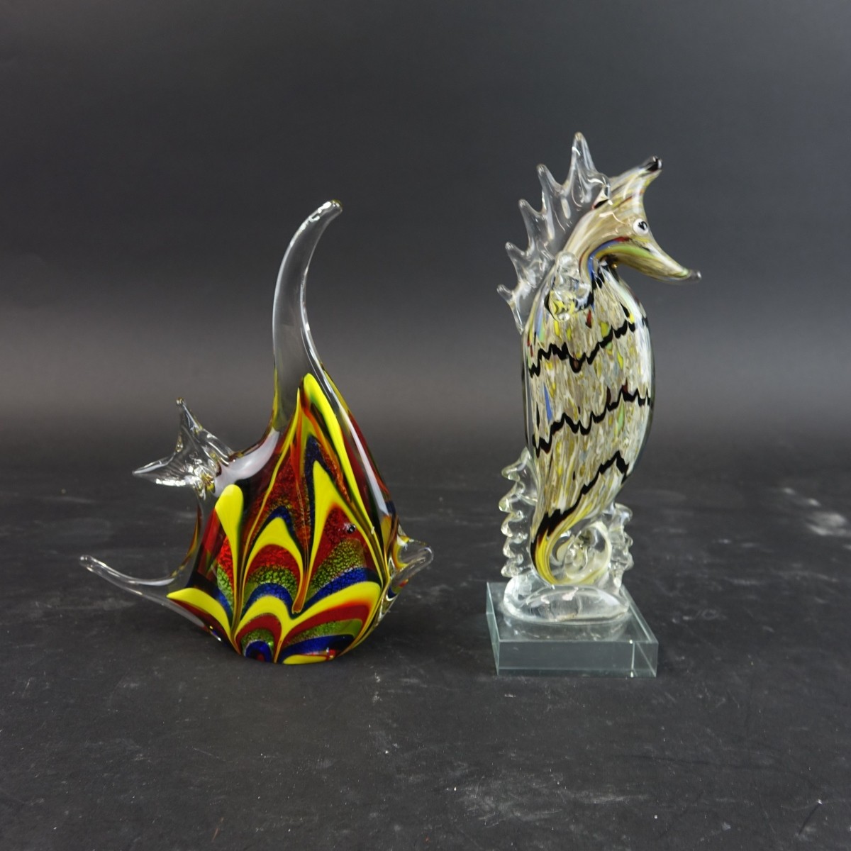 Two (2) Mid Century Murano Art Glass Figurines