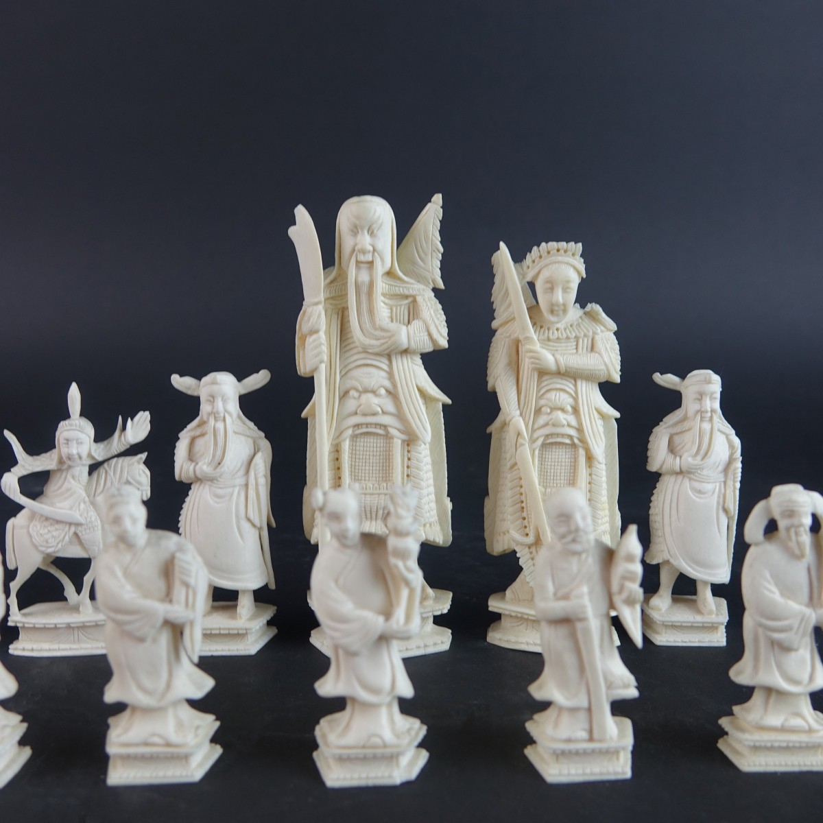 Thirty Two (32) Pc Antique Chinese Chess Set