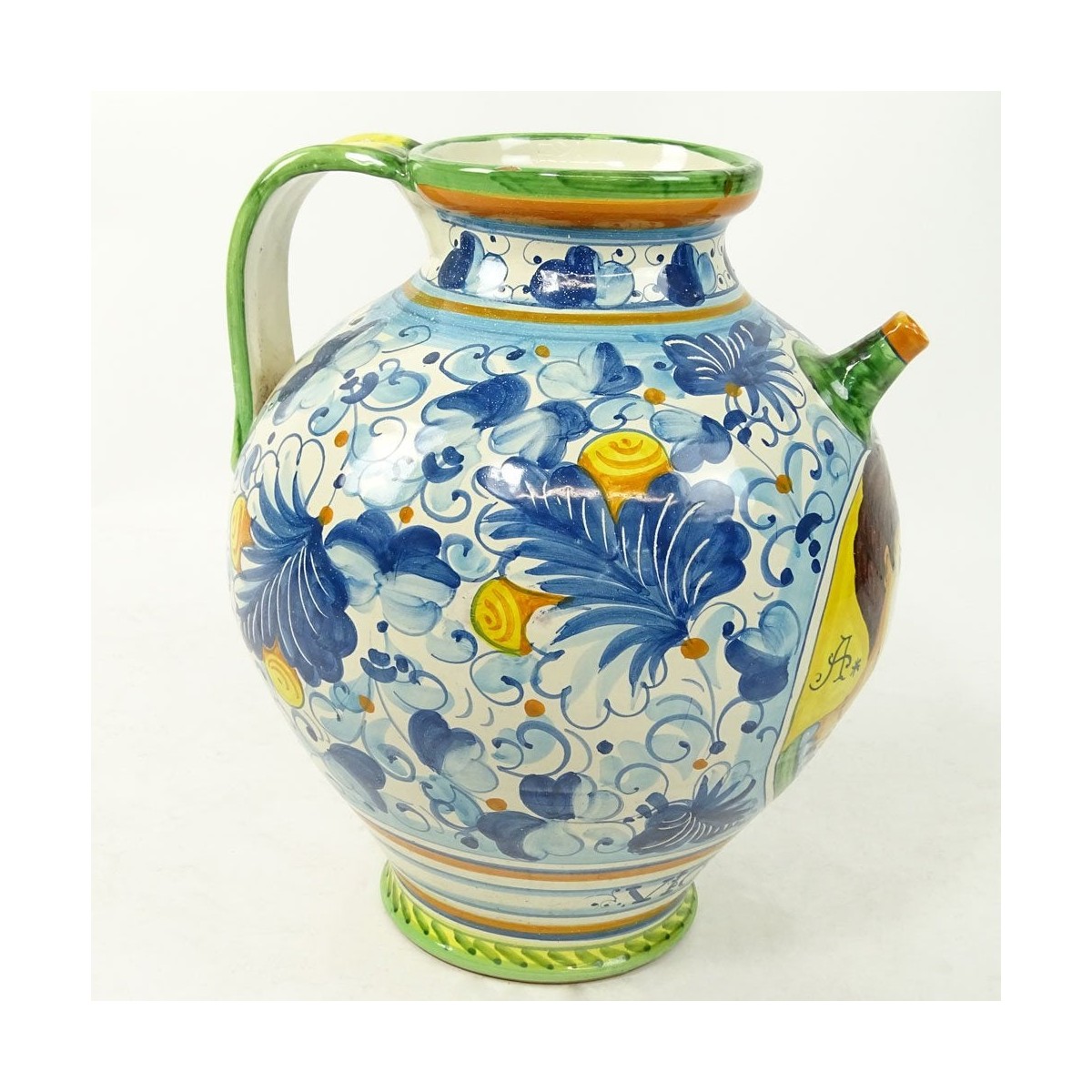 Italian Majolica Pottery Pitcher