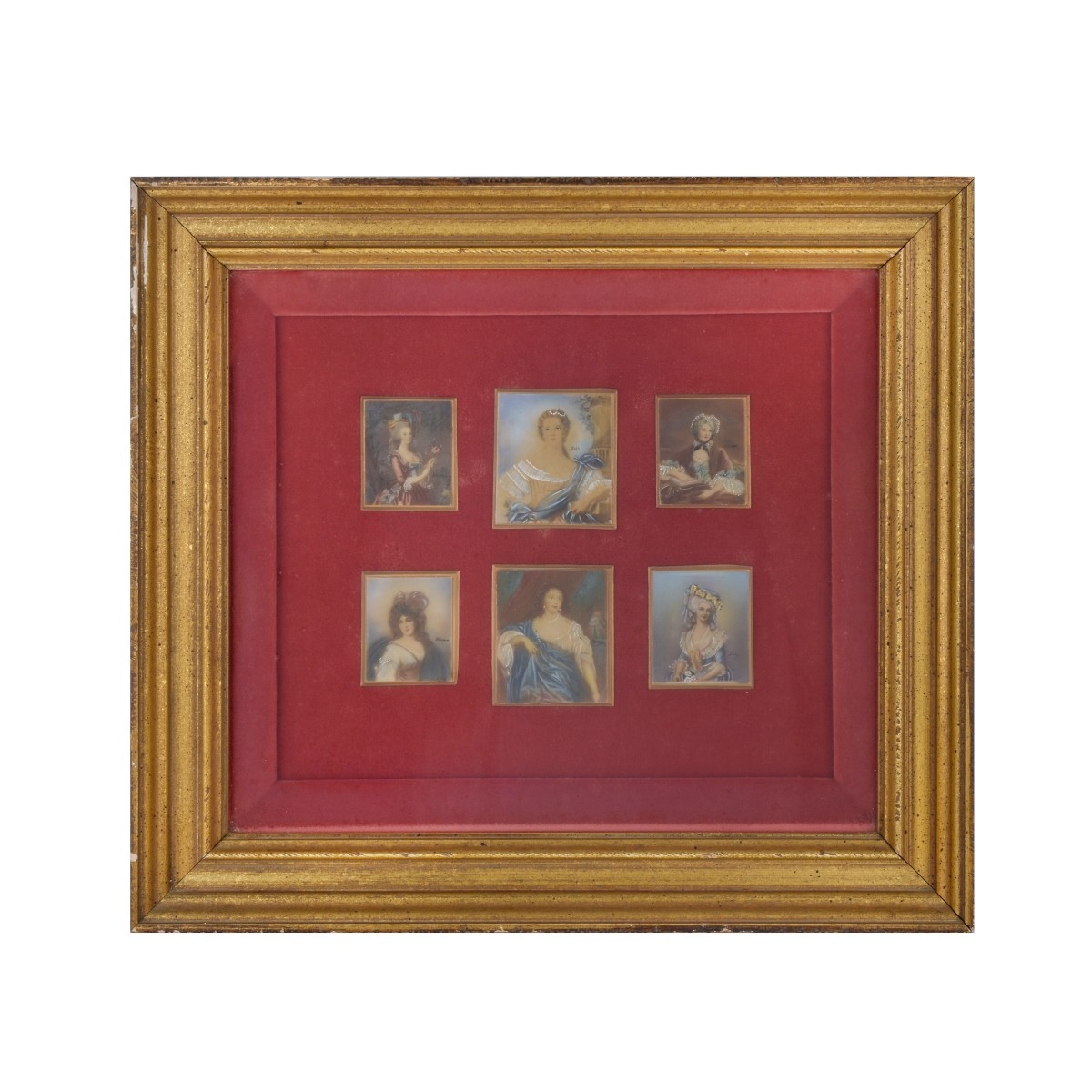 Six Framed Miniature Portraits