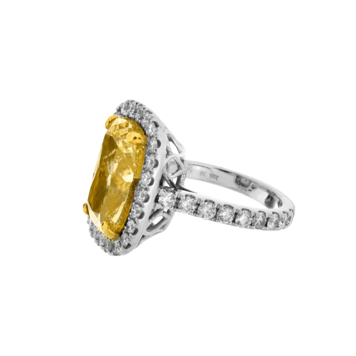 GIA Fancy Yellow Diamond Ring