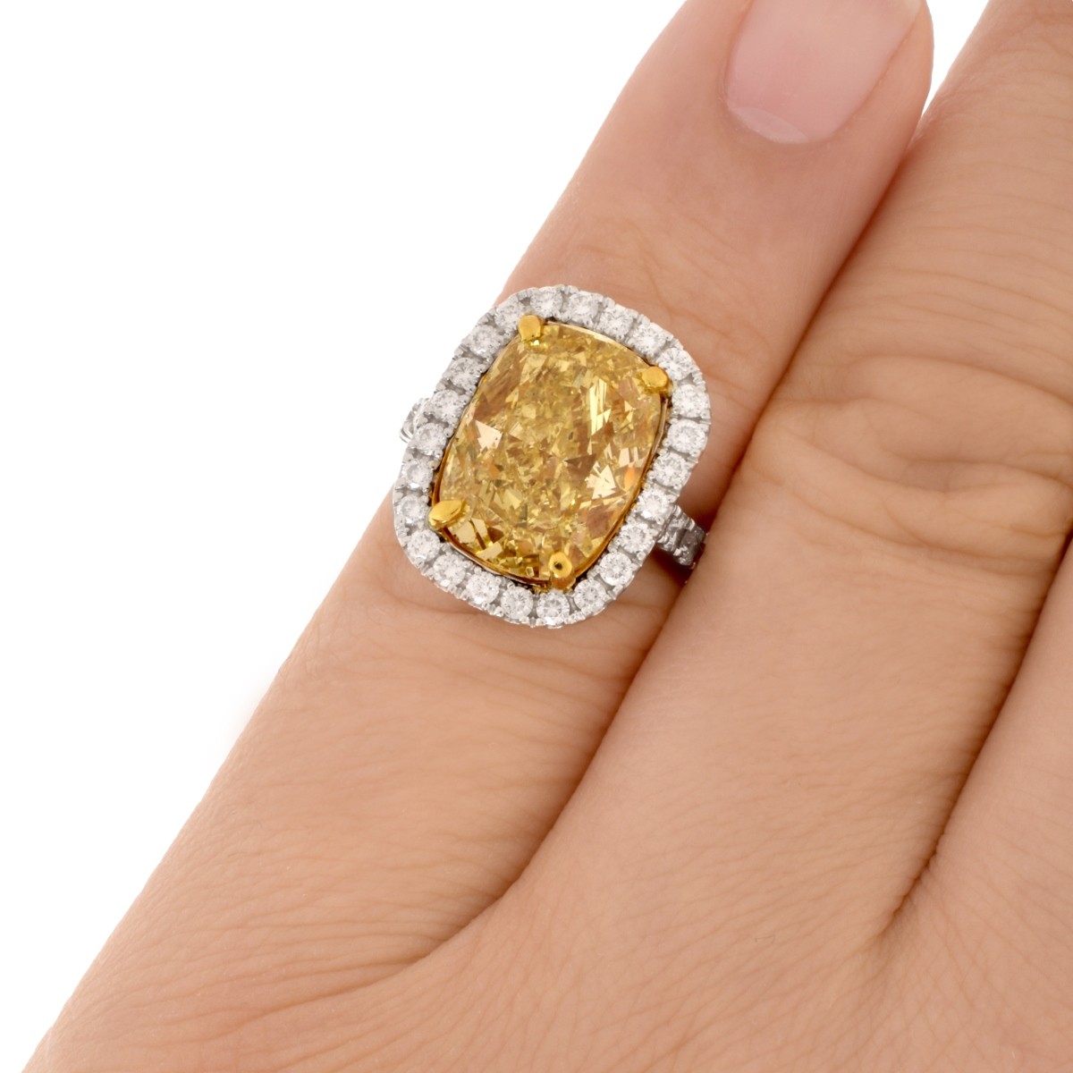 GIA Fancy Yellow Diamond Ring