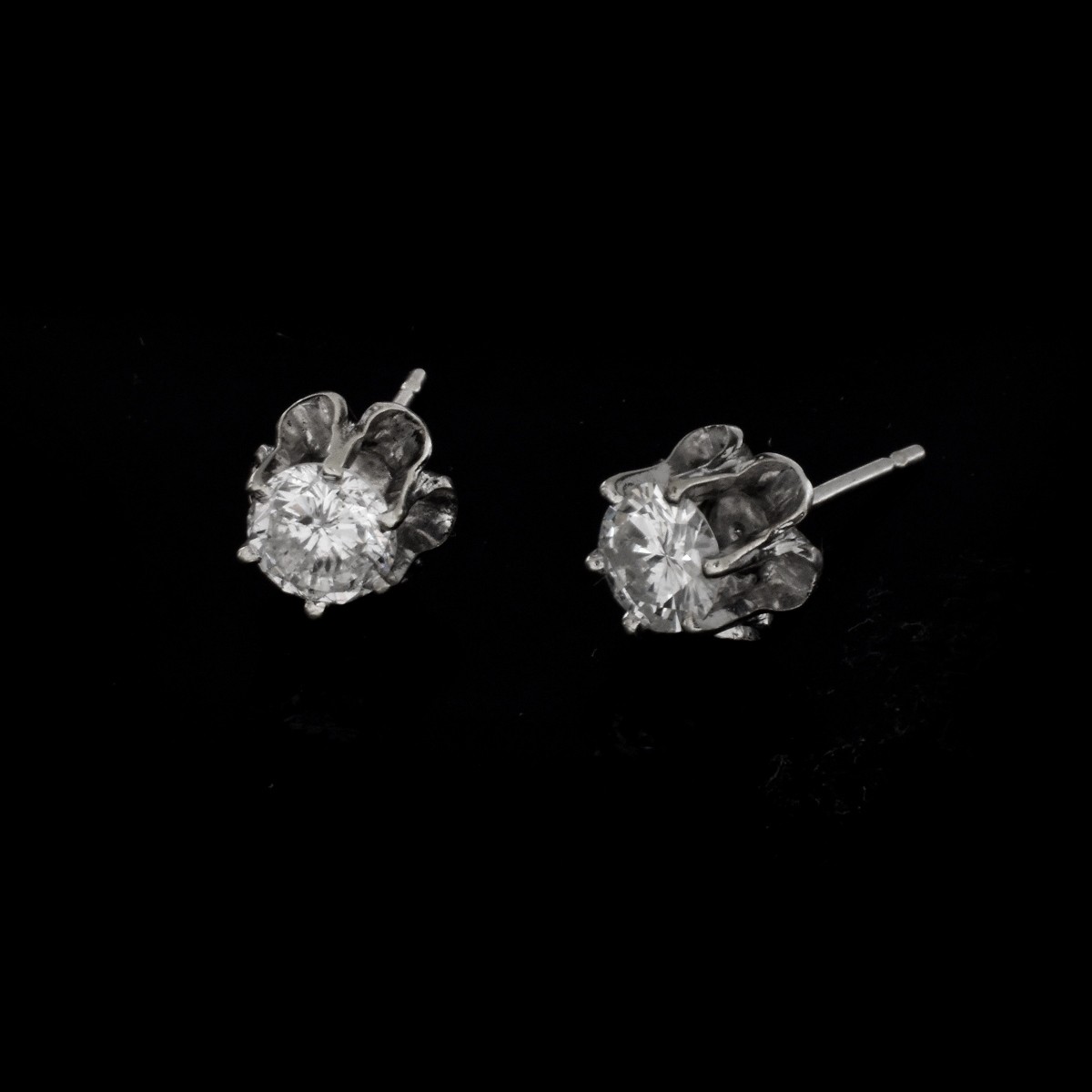 Diamond and 14K Ear Studs