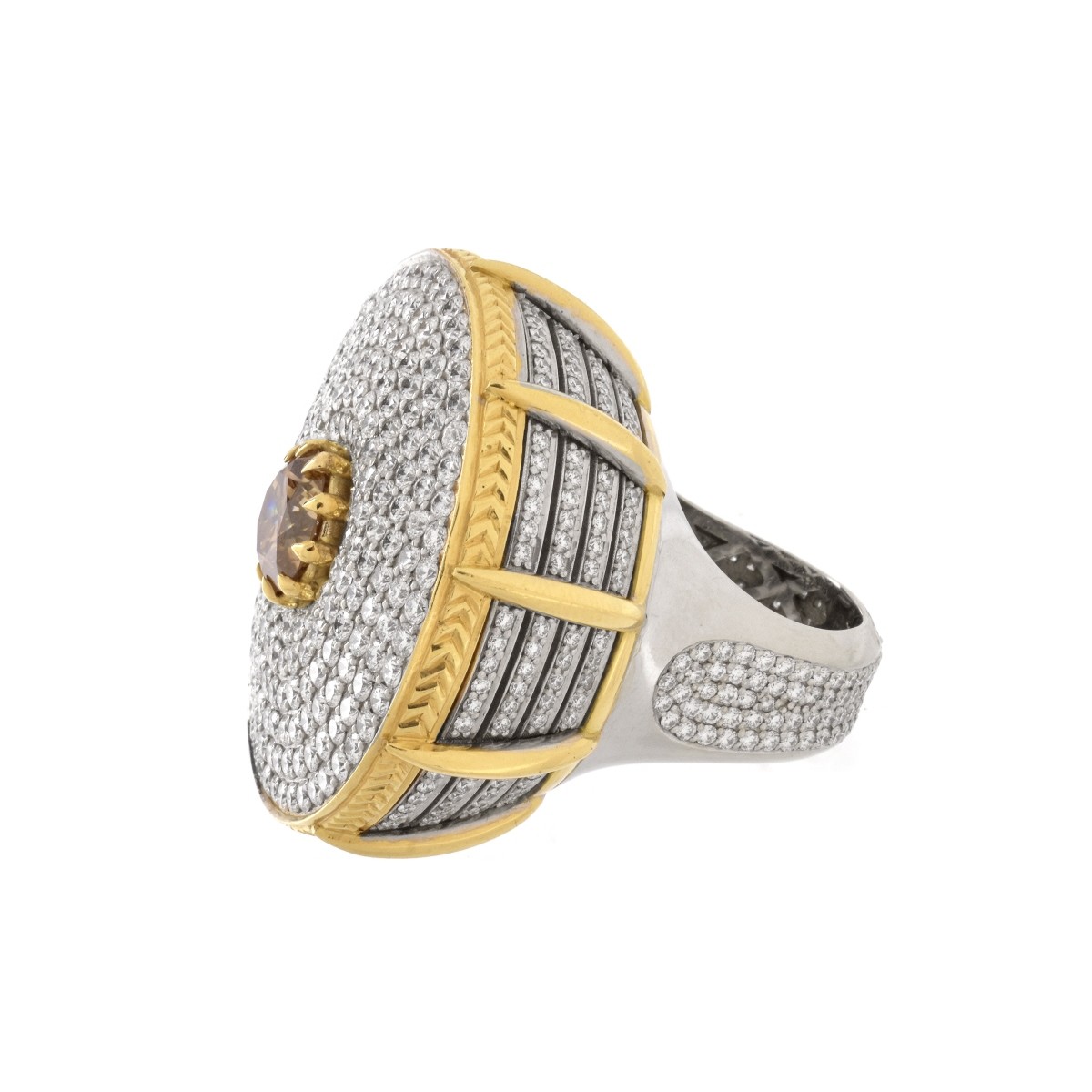 GIA Fancy Color Diamond Cocktail Ring