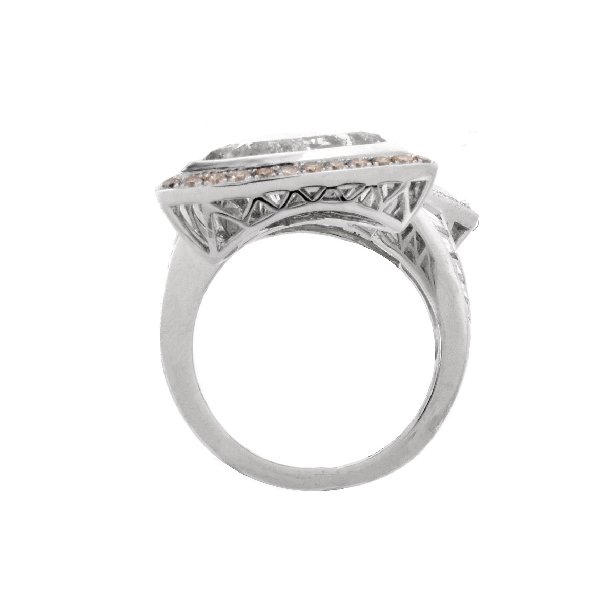 10.55 Carat Diamond and Platinum Ring