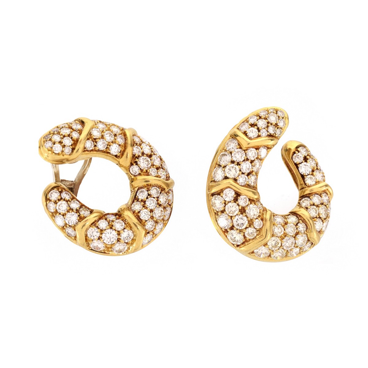 Diamond and 18K Earrings