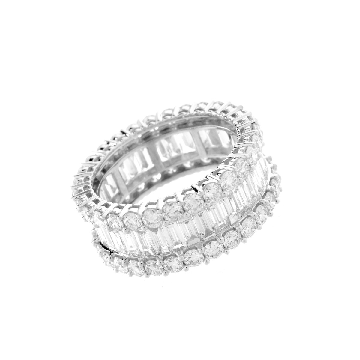 Diamond and 18K Eternity Band