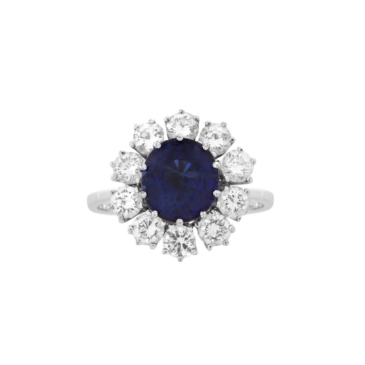 Sapphire, Diamond and 18K Ring