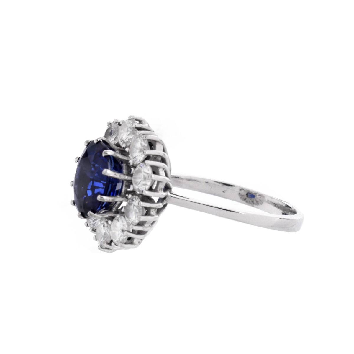 Sapphire, Diamond and 18K Ring