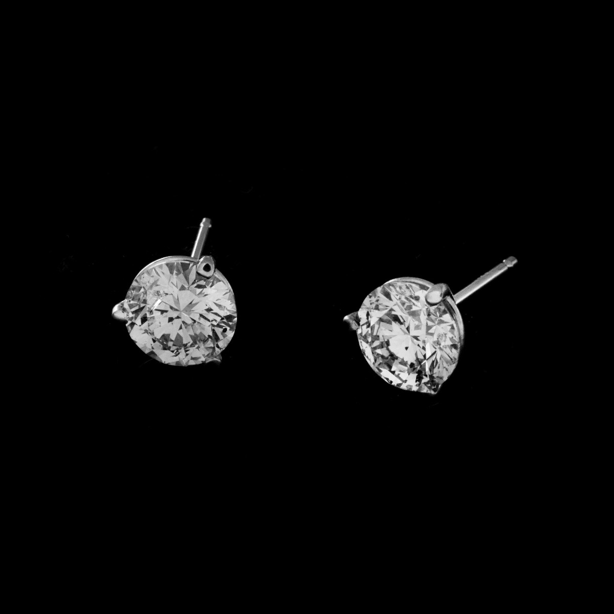 Diamond and 14K Ear Studs