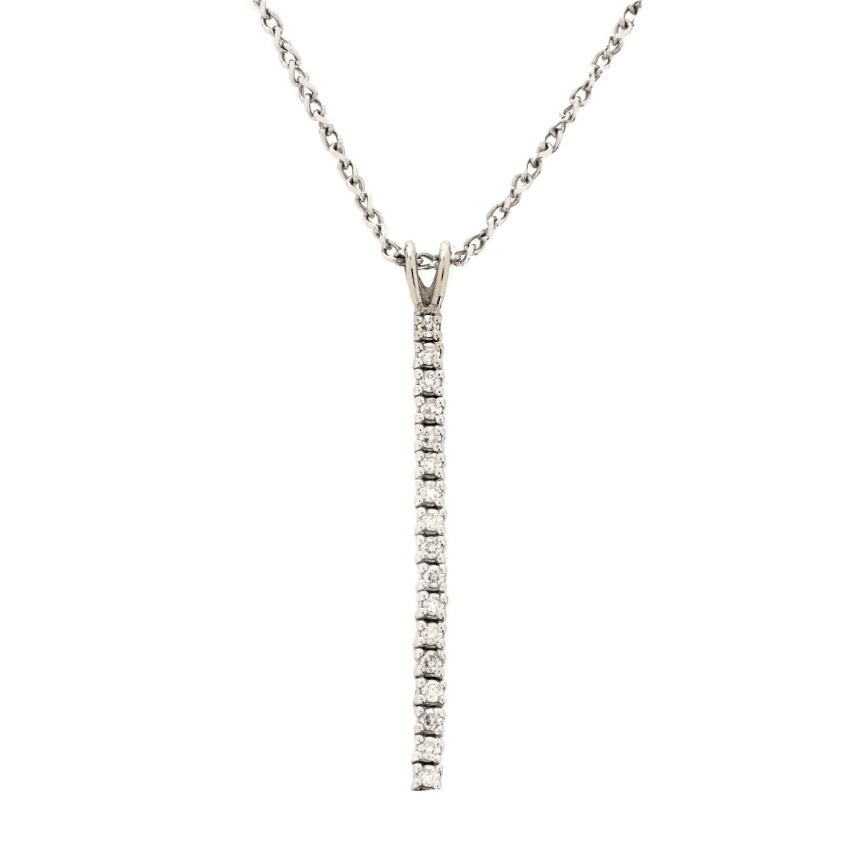 Diamond and 14K Pendant Necklace