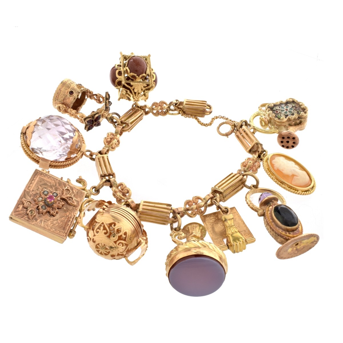 Antique 14K Charm Bracelet