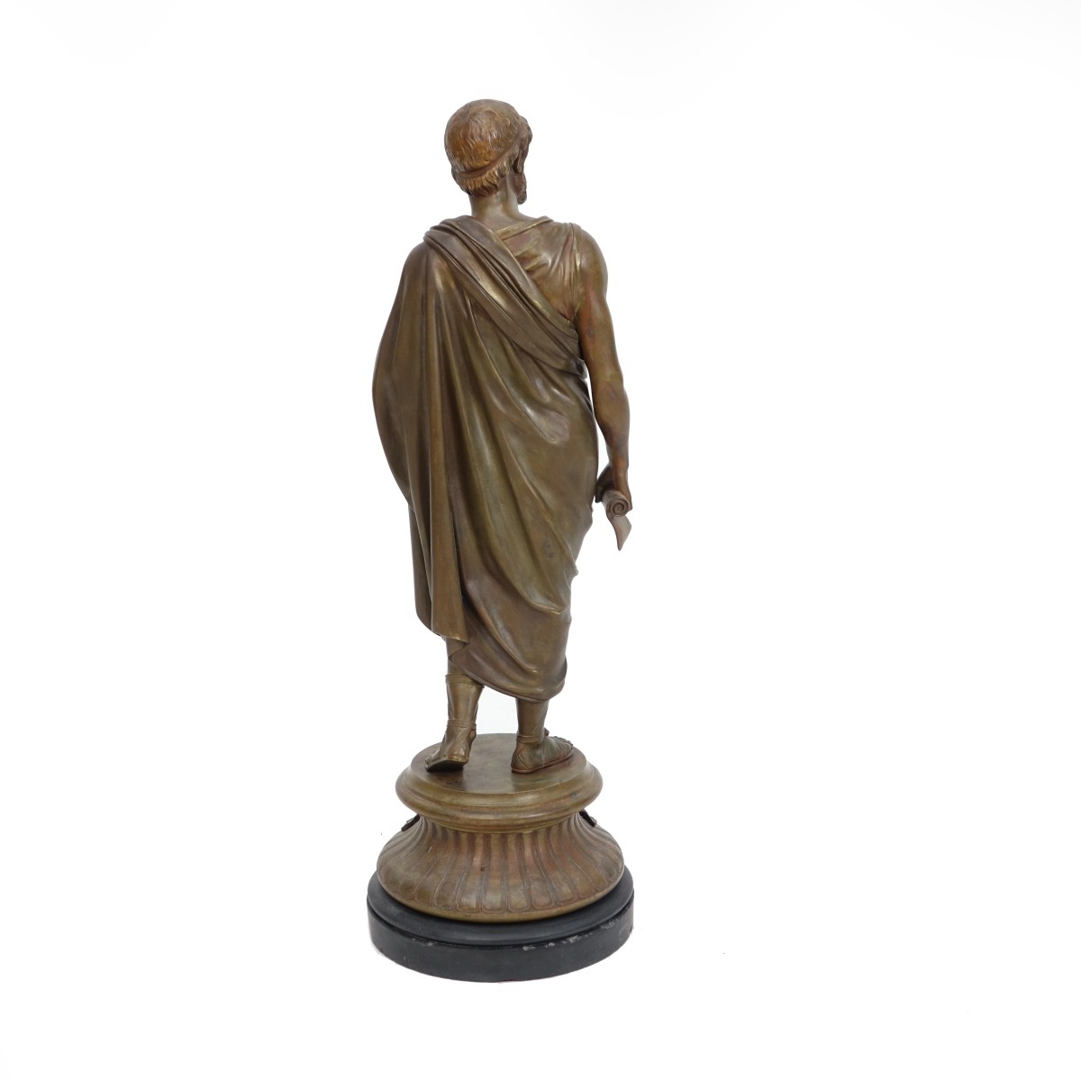 Large 19th C. Bronze Sculpture of a Roman Scholar