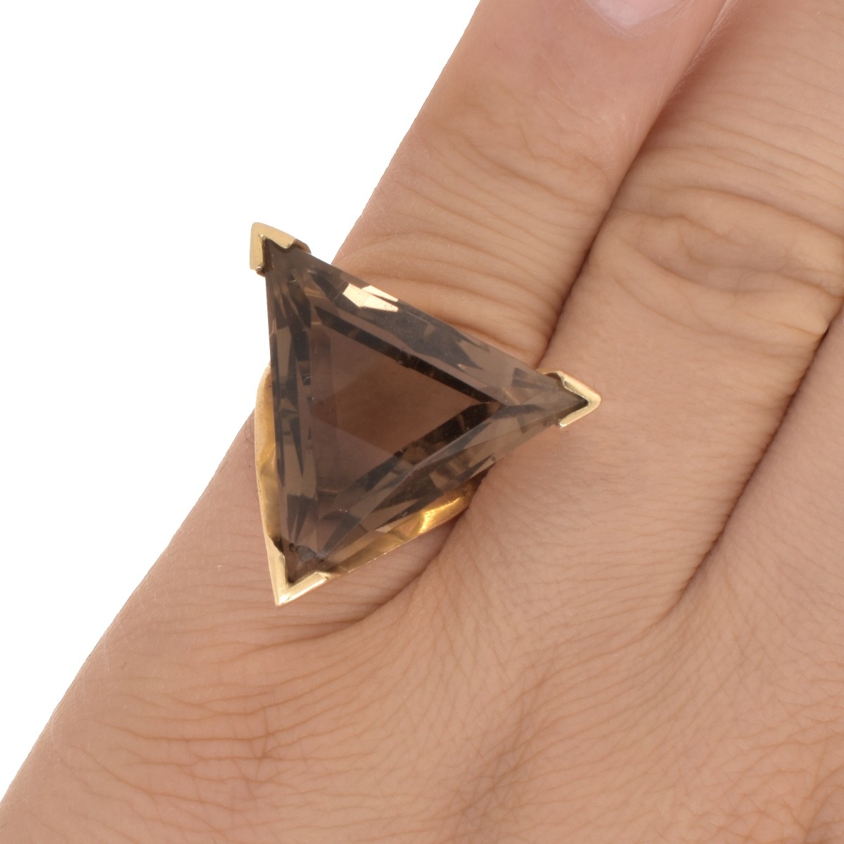 Smokey Quartz and 14K Ring