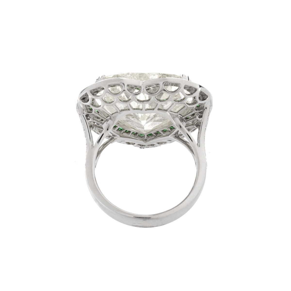 EGL 15.01 Carat Diamond and Platinum Ring