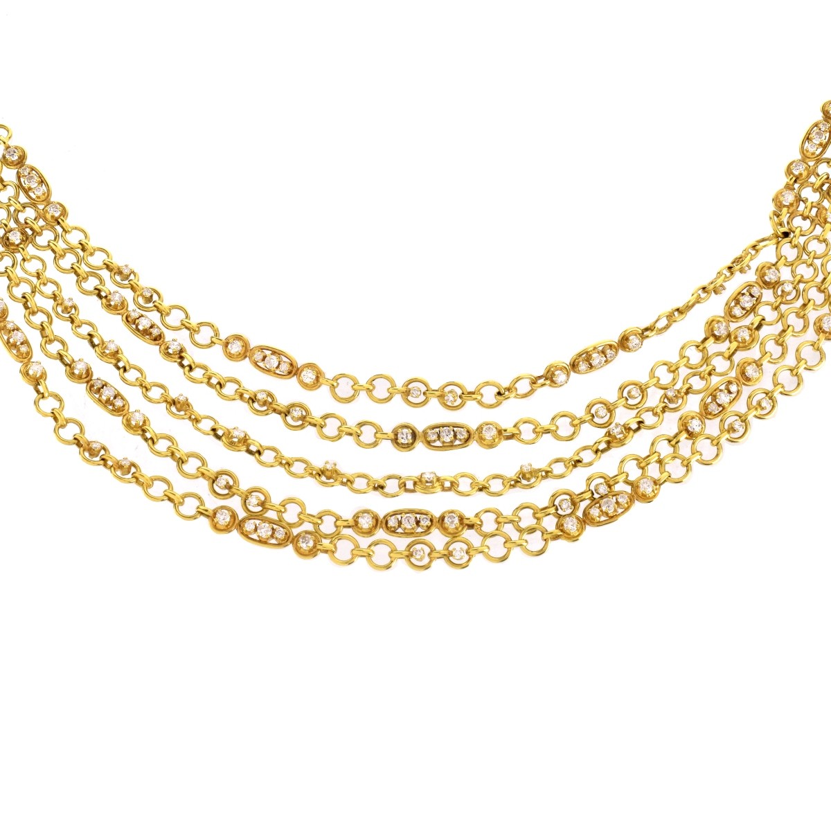 Diamond and 18K Bib Necklace