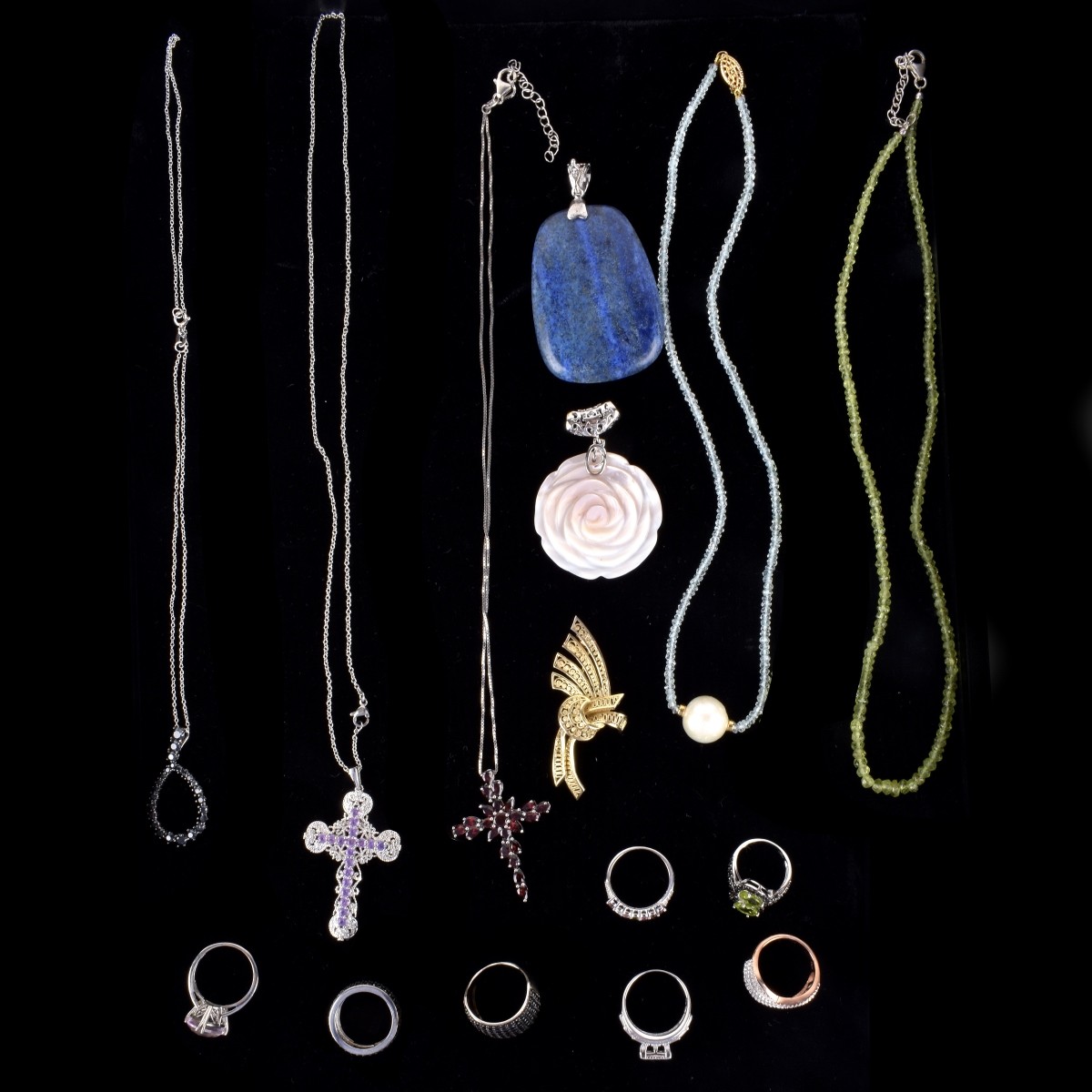 Collection of Silver and Gemstone Jewelry